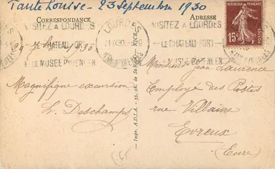 Saint-Sauveur — De Napoleonbrug, 65 meter boven het torrentje — Impr. A.D.I.A. n°3767 — Achterkant