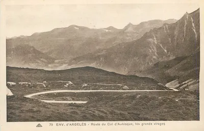 Envio de Argelès - Estrada do Col d'Aubisque, os grandes viras — Cie Alcaciennne des Arts Photomécaniques, Strasbourg