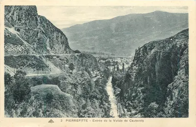 Pierrefitte - Entrada da Valei de Cauterets — editor: Cie Asacienne dos Artes Fotomecânicas, Strasbourg