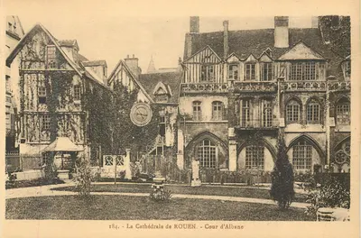 Catedral de Rouen — Cour d'Albancé — Cartas 'La Cligogne', Rouen
