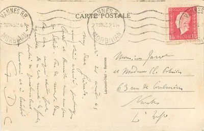 Vannes i jego żona — Dom należący dawniej do Gillesa de Bretagne — Loïc, n°807 — Rewers