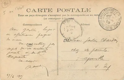 Dieppe — Zamek, widok z ogródka kasyna — M — Rewers