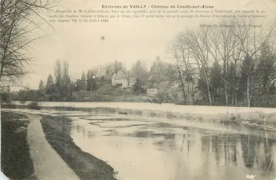Bilhete postal antigo Environs de Vailly Château de Conde-sur-Aisne
