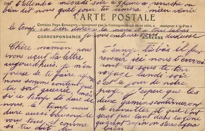 Bilhete postal antigo Lyon Gare de Perrache — Verso