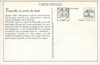 Trouville, wyjście z basenu — Sceny plażowe — Wydawnictwo luksusowe A.B. — Rewers