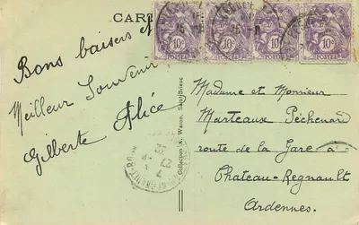 Saint-Brieuc — Falaises do Roselier — A. W. 2262 — Verso