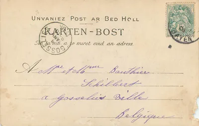 Pełny widok Baux — krajobrazy i kamienie Prowansji — kolekcja Villiand, Quimmeé, nr 2061 — Rewers