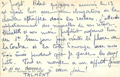 Bazylika Tito — Talmont — wydawca M. BEAUDOUX, n° 392 — Rewers