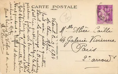 Vesoul (Haute-Saône) — Vista geral — Les Editions C. L. B. Besançon, n° 34436 — Verso