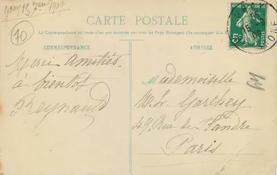 Reliquiário da estátua milagrosa de N.-S. de Gray — Coroação do 16 de maio de 1909 — Imp.-lib. Bergeret, Gray — Verso