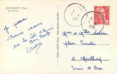 Widok wybrzeża Azury — Le Pradet (Var) — Wydawnictwo AZUR — Rewers