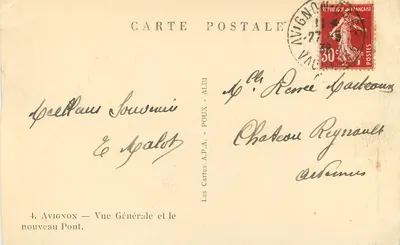 Avignon — Ogólny widok i nowy most — Karty A.P.A. POUX - ALBI — Rewers