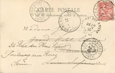 Antieke ansichtkaart Pornichet Loire De rots van Cancale (ansichtkaart 1900) — Achterkant