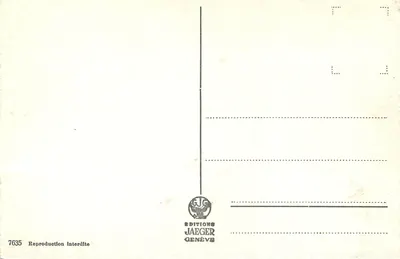Neuchâtel — Pamiątka z Neuchâtel — Wydawnictwo Jaeger z Genewy, nr 7635 — Rewers