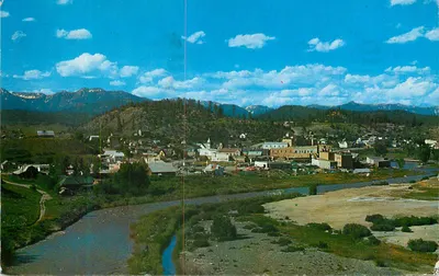 Pagosa Springs — Centro Recreativo e de Caça na Rodovia Interestadual 160, Colorado do Sul — Publicado por Noble Post Cards, S-14426-3