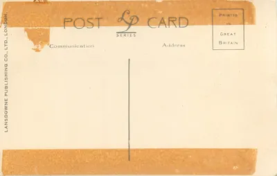Westminster Abbey, Londyn — widok z wież i fasady — Lansdowne Publishing Co., Ltd. n° LP402 — Rewers