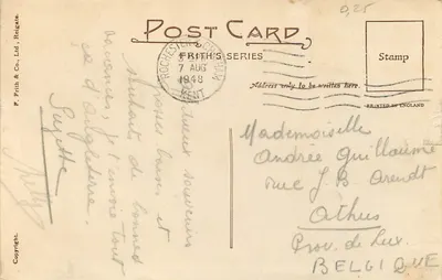 Rochester. Portão do Mosteiro — editor Frith's Series, n° 22187.A — Verso