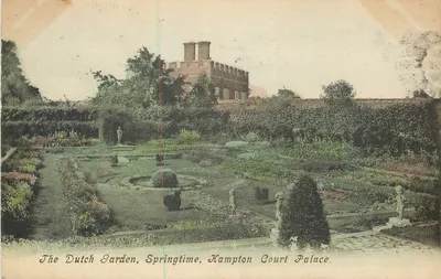 O Jardim Holandês, primavera, Palácio de Hampton Court — Publicado pelo Marland Studio