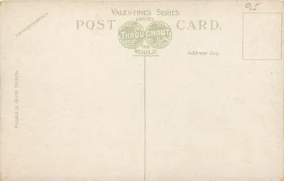 Katedra Świętego Pawła w Londynie — Seria kartek z serii Valentine's Series — Rewers