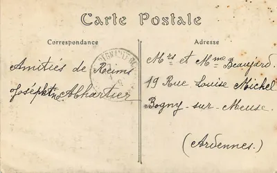 Święty Joachim i Święta Anna — tapiseria — Reims Touriste, n°161 — Rewers