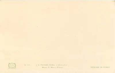 Ostatnia Wieczerza — Ghirlandaio — Muzeum św. Marka, Florenca — Rewers