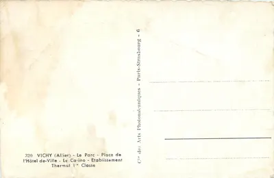 Vichy — Pamiątka z Vichy — Spółka Sztuki Fotomechanicznej — Rewers
