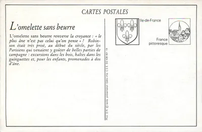 Robinson — Omletka bez masła — P. Javelle, pbot., Robinson — Rewers