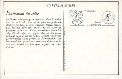 Fabricação de cidra — Normandia — Edito imp. C.E.E. D2 438.02 06 — Verso