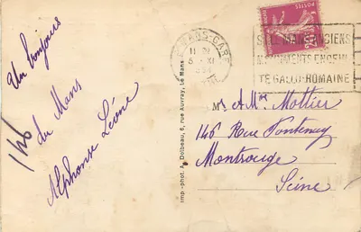 LE MANS — Most X — Zbudowany w 1898 roku dla przejazdu tramwajów parowozowych i elektrycznych miasta, obok Mostu Yssoir — Rewers