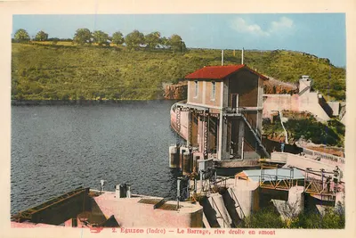 Éguizen (Indre) — O Barragem, margem direita acima do rio