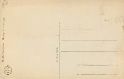 Strasburg — Astronomiczny zegar — MAGMOD — Rewers