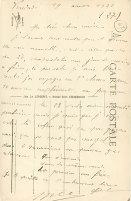 Strasbourg - Katedra — Wydawca CH Bergeret, n°2 — Rewers
