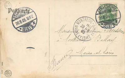 Estrasburgo i. E. — Ninho de coruja. — Editor: B. Schels, Estrasburgo — Verso