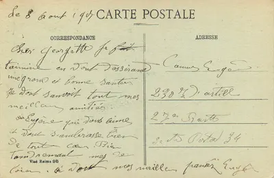 Reims — Katedra spalona przez Niemców — G. Dubois, Reims — Rewers