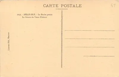 Ilha Bonita — A Rocha Perforada — A Ponta do Velho Castelo — Laurent-Nel, Rennes, n°2257 — Verso