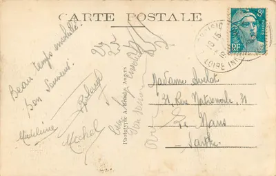 Le Croisic (Loire-Inf.) — Rochers de la Grande Côte, surnommés les Rochers du Diable — A. B. — Rewers