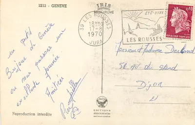 Monumentos de Genebra — Éditions Jaeger & Cie, n°1213 — Verso