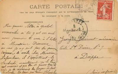 Jeune femme en buste — paysage fluvial — éditeur non identifié — Rewers