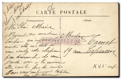 Parigi — Leone di Belfort, boulevard Arago e boulevard St-Jacques — F.F. Parigi, n° 2775 — Verso