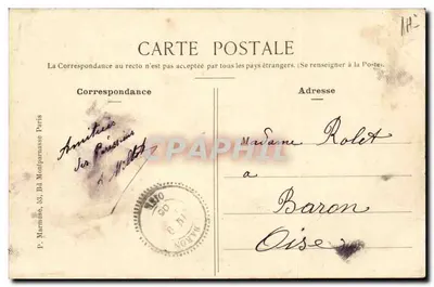PARIS — Le Lion de Belfort — éditeur P. Marmuse, n°90 — Verso