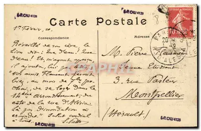 Paris XIVe arrondissement — O Leão de Belfort — I. J. édit., Paris — Verso