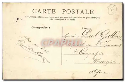 O Leão de Belfort — Place Denfert-Rochereau (XIVe arr.) — Coleção F. Fleury, n° 504 — Verso
