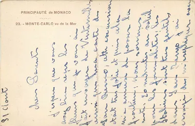 Monte-Carlo — vue de la mer — Éditions Sainte-Agathe — Verso