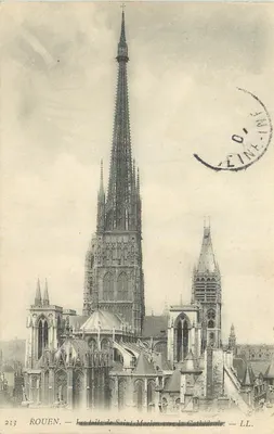 Rouen — Os telhados de Saint-Maclou em direção à Catedral — LL. n° 233