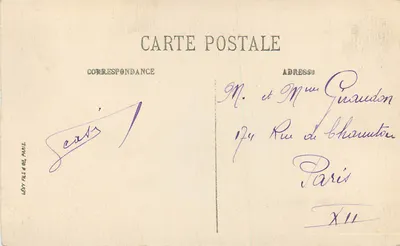 Clermont-Ferrand — Monumento a Blaise Pascal — Selecta — Verso