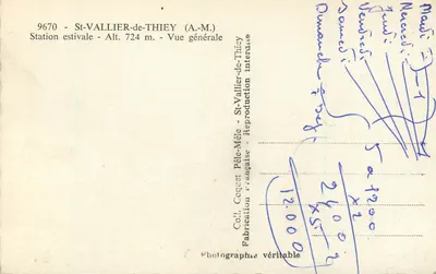 St-Vallier-de-Thiey — Ogólny widok — Pèle-Mèle - Zbiór Coquet — Rewers