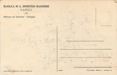 Bazylika S. Domenico Maggiore — szczegół fresku Solimeny — wydanie rezerwowe bazyliki, Milan IV — Rewers