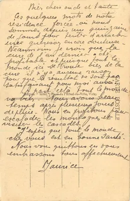 De Mont Dore - De vallei van het Saut du Loup (Hoogte 17 m) — L’Auvergne Pittoresque, n° 3125 — Achterkant