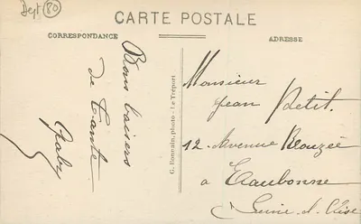 MERS-les-BAINS — Um Dia de Tempestade — G. B. n° 6 — Verso