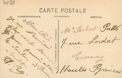 MERS-les-BAINS — Efeito de Ondas — G. B. — Verso